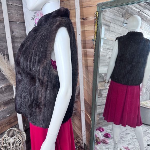 Vintage Open Front Mink Vest Jungerkes’ Furs Shreveport, LA Handmade 💗 - Picture 10 of 11
